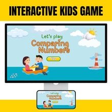 Load image into Gallery viewer, Comparing Numbers Digital Kids Math Game - The Bea &amp; Charlie Paper Shop
