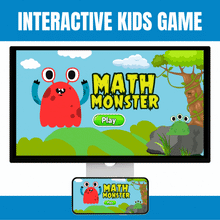 Load image into Gallery viewer, Math Monster Digital Kids Game
