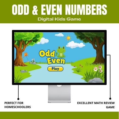 Odd or Even Numbers Digital Kids Game - The Bea & Charlie Paper Shop