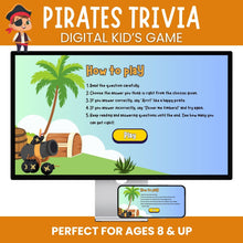 Load image into Gallery viewer, Pirate Trivia Digital Kids Game - The Bea &amp; Charlie Paper Shop
