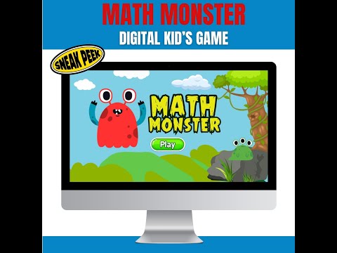 Math Monster Digital Kids Game