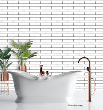 Load image into Gallery viewer, 1:12 Scale Dollhouse Printable Glass Subway Tile - White - The Bea &amp; Charlie Paper Shop
