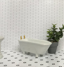 Load image into Gallery viewer, 1:12 Scale Dollhouse Printable Glass Subway Tile - White - The Bea &amp; Charlie Paper Shop
