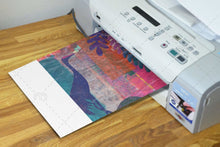 Load image into Gallery viewer, 1:12 Scale Dollhouse Wallpaper - Multi Colored Birds Abstract Painting - The Bea &amp; Charlie Paper Shop
