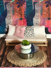 Load image into Gallery viewer, 1:12 Scale Dollhouse Wallpaper - Multi Colored Birds Abstract Painting - The Bea &amp; Charlie Paper Shop
