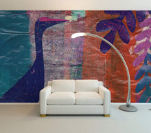 Load image into Gallery viewer, 1:12 Scale Dollhouse Wallpaper - Multi Colored Birds Abstract Painting - The Bea &amp; Charlie Paper Shop
