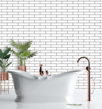 Load image into Gallery viewer, 1:24 Scale Dollhouse Digital Printable Wallpaper - White Subway Tile - The Bea &amp; Charlie Paper Shop
