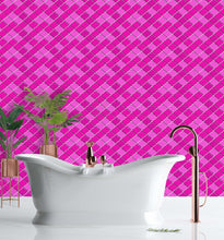 Load image into Gallery viewer, 1:24 Scale Dollhouse Printable Pink Glass Tile Wallpaper - The Bea &amp; Charlie Paper Shop
