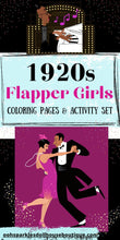 Load image into Gallery viewer, 8 x 11 Roaring 20&#39;s Flapper Girl DIY Wall Art Adult Coloring Pages - The Bea &amp; Charlie Paper Shop
