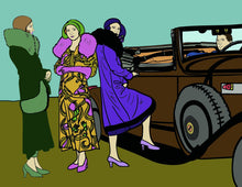 Load image into Gallery viewer, 8 x 11 Roaring 20&#39;s Flapper Girl DIY Wall Art Adult Coloring Pages - The Bea &amp; Charlie Paper Shop
