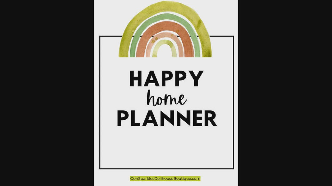 The Happy Home Cleaning, Budget & Meal Planner Set