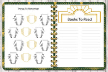 Load image into Gallery viewer, Art Deco Journal &amp; Weekly/Monthly Planner with BONUS Adult Coloring Page 8.5 x 11 - The Bea &amp; Charlie Paper Shop
