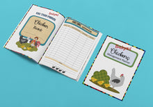 Load image into Gallery viewer, Backyard Chicken Journal, Chicken Management Planner PLUS BONUS Backyard Chickens Quick Start Guide - The Bea &amp; Charlie Paper Shop
