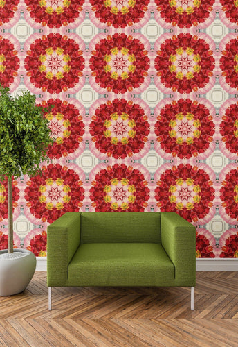 Big Modern Florals Dollhouse Wallpaper & Book Covers - 1:12 Scale - The Bea & Charlie Paper Shop