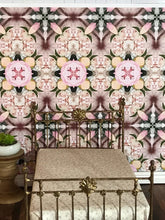 Load image into Gallery viewer, Big Pink Blossoms Dollhouse Wallpaper &amp; DIY Book Covers - 1:12 Scale - The Bea &amp; Charlie Paper Shop
