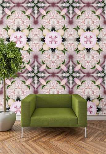 Big Pink Blossoms Dollhouse Wallpaper & DIY Book Covers - 1:12 Scale - The Bea & Charlie Paper Shop