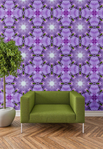 Big Purple Blossoms Dollhouse Wallpaper and Book Covers - 1:12 Scale - The Bea & Charlie Paper Shop