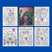 Load image into Gallery viewer, Bohemian Owls Adult Coloring Pages Apple Pigment App Compatible - The Bea &amp; Charlie Paper Shop
