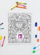 Load image into Gallery viewer, Bohemian Owls Coloring Pages Apple Pigment App Compatible - The Bea &amp; Charlie Paper Shop
