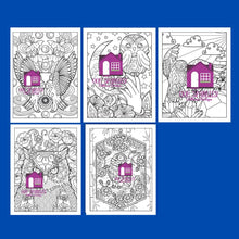 Load image into Gallery viewer, Bohemian Owls Coloring Pages Apple Pigment App Compatible - The Bea &amp; Charlie Paper Shop
