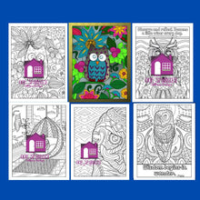 Load image into Gallery viewer, Bohemian Owls Coloring Pages Apple Pigment App Compatible - The Bea &amp; Charlie Paper Shop
