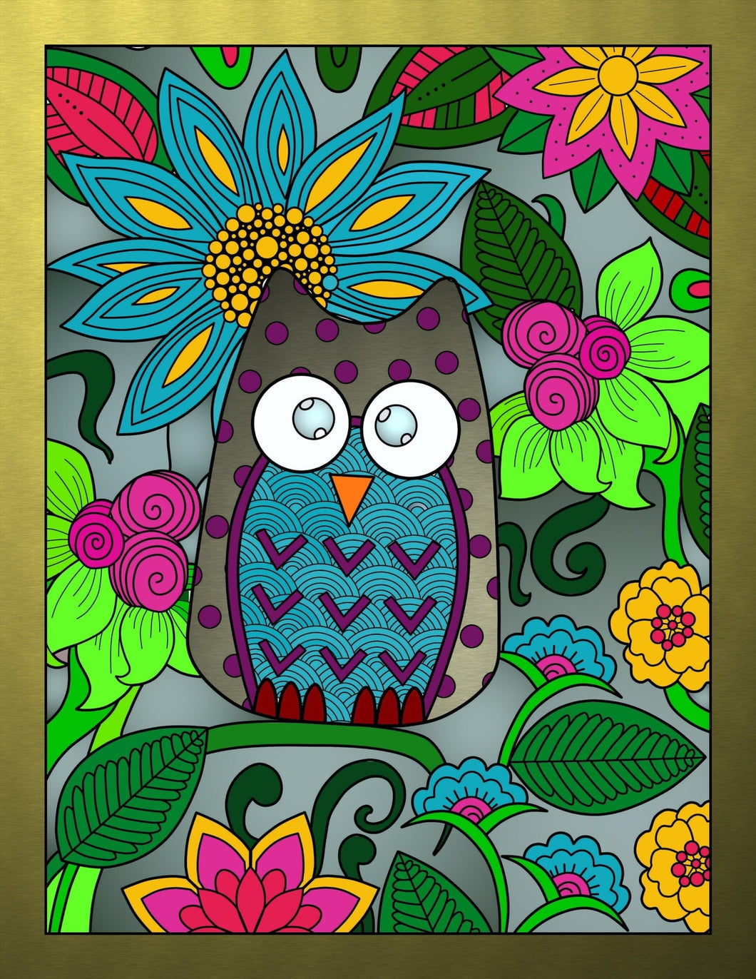 Bohemian Owls Coloring Pages Apple Pigment App Compatible - The Bea & Charlie Paper Shop