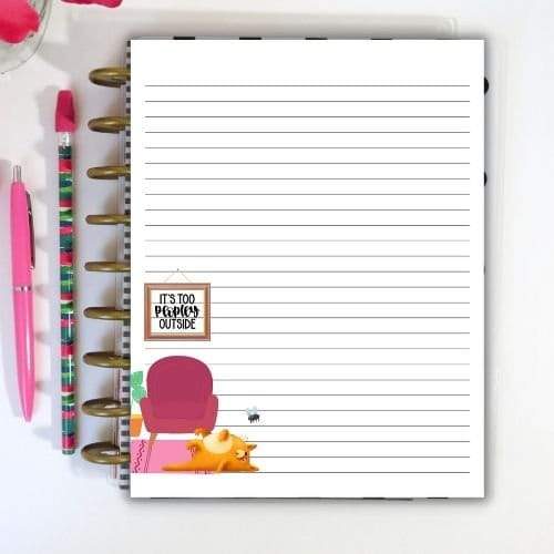 Cat Notes Printable, Cat Notepad, Lined Notepaper Printable, Notebook Kit, Writing Paper, Journal Paper - The Bea & Charlie Paper Shop