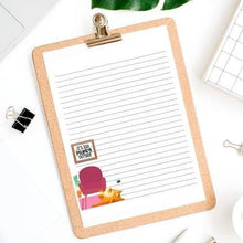 Load image into Gallery viewer, Cat Notes Printable, Cat Notepad, Lined Notepaper Printable, Notebook Kit, Writing Paper, Journal Paper - The Bea &amp; Charlie Paper Shop
