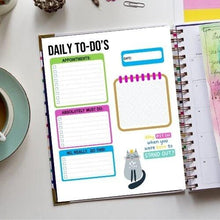 Load image into Gallery viewer, Cat To Do List Note Page, Day Planner Insert, Daily Planner Printable, Mini Calendar Printable, Blank Calendar, Checklist Printable - The Bea &amp; Charlie Paper Shop
