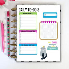 Load image into Gallery viewer, Cat To Do List Note Page, Day Planner Insert, Daily Planner Printable, Mini Calendar Printable, Blank Calendar, Checklist Printable - The Bea &amp; Charlie Paper Shop
