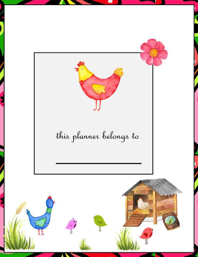 Chicken Weekly Planner Chicken Undated Planner Illustrated Weekly Planner - The Bea & Charlie Paper Shop