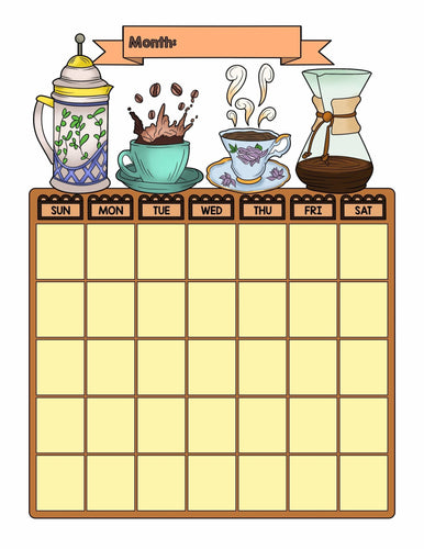 Coffee Time Weekly Goals Planner & Journal Set Plus BONUS - The Bea & Charlie Paper Shop