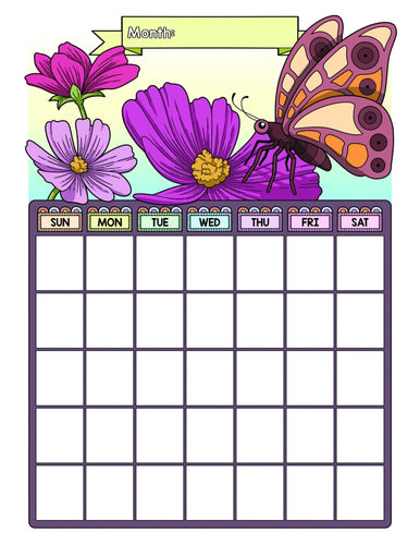 Colorful Butterflies Weekly Goals Planner & Journal Set Plus BONUS - The Bea & Charlie Paper Shop