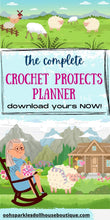 Load image into Gallery viewer, Crochet Project Goals Planner &amp; Journal Plus BONUS Puzzle - The Bea &amp; Charlie Paper Shop
