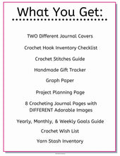 Load image into Gallery viewer, Crochet Project Goals Planner &amp; Journal Plus BONUS Puzzle - The Bea &amp; Charlie Paper Shop
