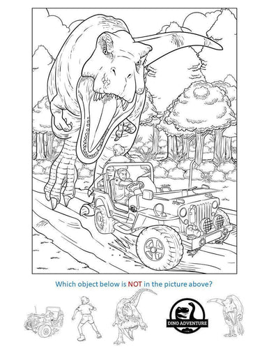 Dinosaur Scavenger Hunt, Seek and Find Printable Coloring Activity Page, Dinosaur Coloring Pages, Dinosaur Activity Pages Plus BONUS! - The Bea & Charlie Paper Shop