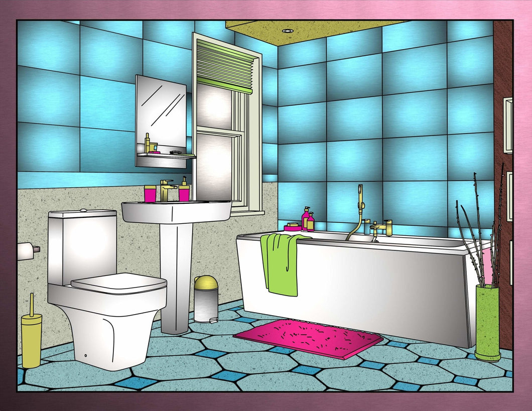 Dollhouse Interior Rooms Coloring Pages Full Set - The Bea & Charlie Paper Shop