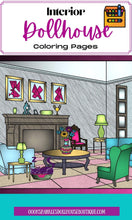 Load image into Gallery viewer, Dollhouse Interior Rooms Coloring Pages Full Set - The Bea &amp; Charlie Paper Shop
