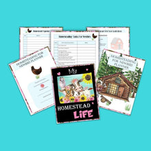 Load image into Gallery viewer, Editable PDF, Fillable PDF, Homestead Planner, Homestead Management, Farm Planner for Beginners Plus BONUS Gifts! - The Bea &amp; Charlie Paper Shop
