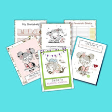 Load image into Gallery viewer, Editable PDF, Fillable PDF, Personalized Reading Journal, Custom Journal, Reading Log, Personalized Book Tracker, Book Journal, Kids Reading - The Bea &amp; Charlie Paper Shop
