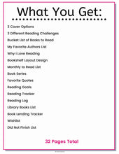 Load image into Gallery viewer, Editable PDF, Fillable PDF, Personalized Reading Journal, Custom Journal, Reading Log, Personalized Book Tracker, Book Journal, Kids Reading - The Bea &amp; Charlie Paper Shop
