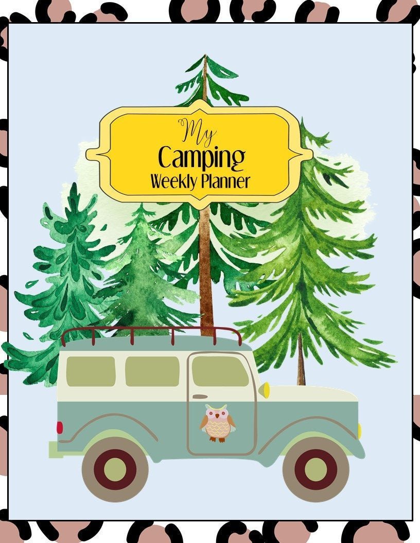 Editable Planner, Camping Printable Planner Kit, Camping Themed Weekly Planner, Printable Calendar - The Bea & Charlie Paper Shop