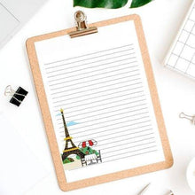 Load image into Gallery viewer, Eiffel Tower Writing Paper, Note Page Printable, Lined Journal Paper, Note Taking Paper, Planner Inserts, Parisian Art - The Bea &amp; Charlie Paper Shop
