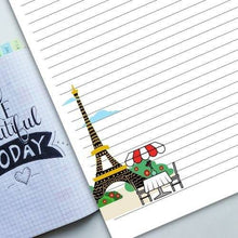 Load image into Gallery viewer, Eiffel Tower Writing Paper, Note Page Printable, Lined Journal Paper, Note Taking Paper, Planner Inserts, Parisian Art - The Bea &amp; Charlie Paper Shop
