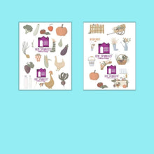 Load image into Gallery viewer, Farmer&#39;s Market Grocery Shopping List &amp; Harvest Meal Planner Set Plus BONUS Gift! - The Bea &amp; Charlie Paper Shop
