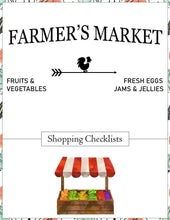 Load image into Gallery viewer, Farmer&#39;s Market Grocery Shopping List &amp; Harvest Meal Planner Set Plus BONUS Gift! - The Bea &amp; Charlie Paper Shop
