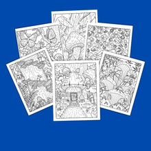 Load image into Gallery viewer, Forest Mushrooms Adult Coloring Pages DIY Wall Art Pigment App - The Bea &amp; Charlie Paper Shop
