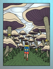 Load image into Gallery viewer, Forest Mushrooms Adult Coloring Pages DIY Wall Art Pigment App - The Bea &amp; Charlie Paper Shop
