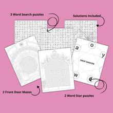Load image into Gallery viewer, Gothic Victorian Front Doors Adult Coloring Pages, Puzzles &amp; DIY Wall Art Set - The Bea &amp; Charlie Paper Shop
