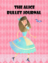 Load image into Gallery viewer, Alice in Wonderland Bullet Journal, Wonderland Journal Plus BONUS Gift!
